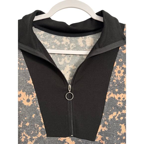 Cuddl Duds New Women's Cottagecore Retro Floral Lounge Comfy 1/2 Zip Pullover M - Picture 3 of 12